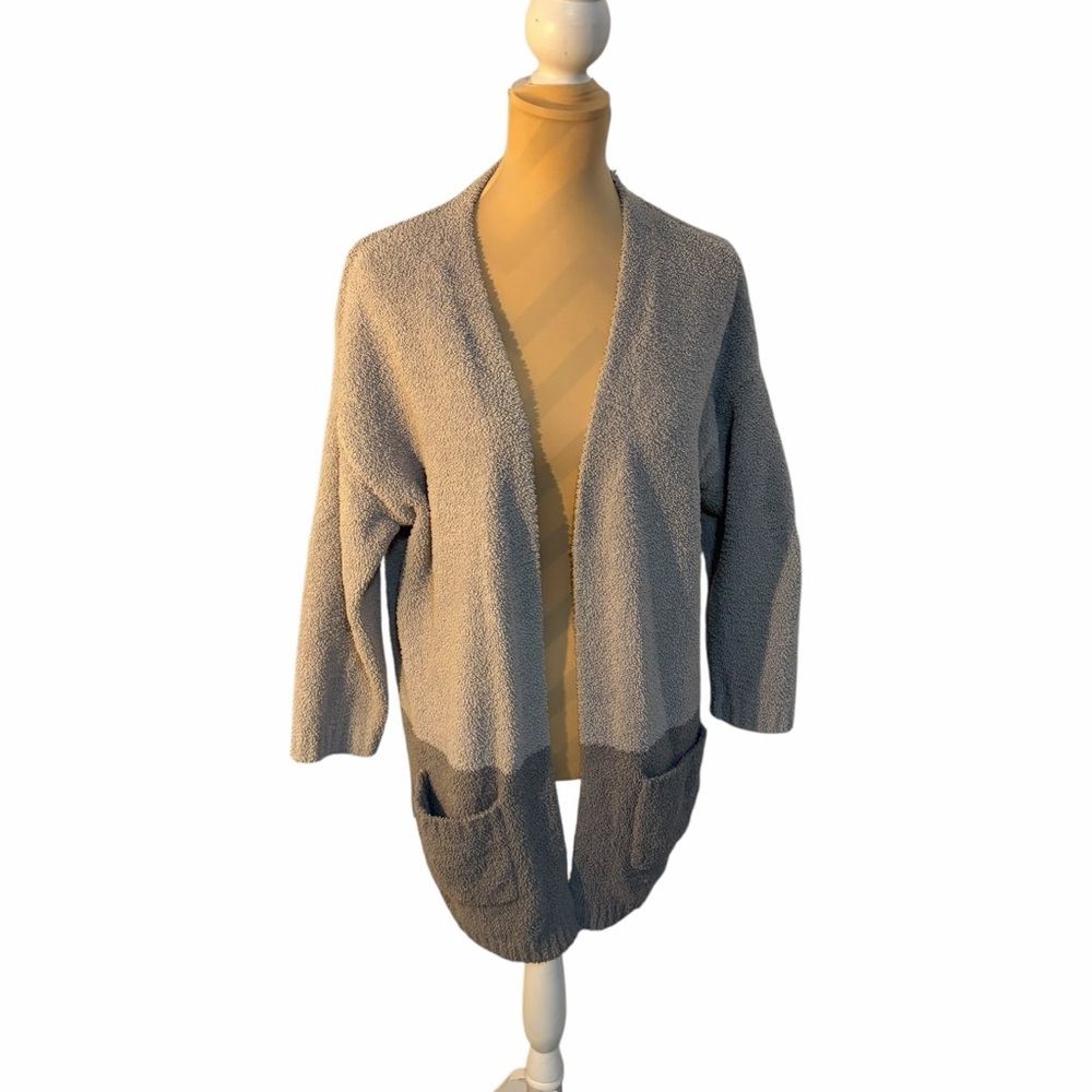 Thread & Supply Gray Two Tone Cardigan Open Front OS